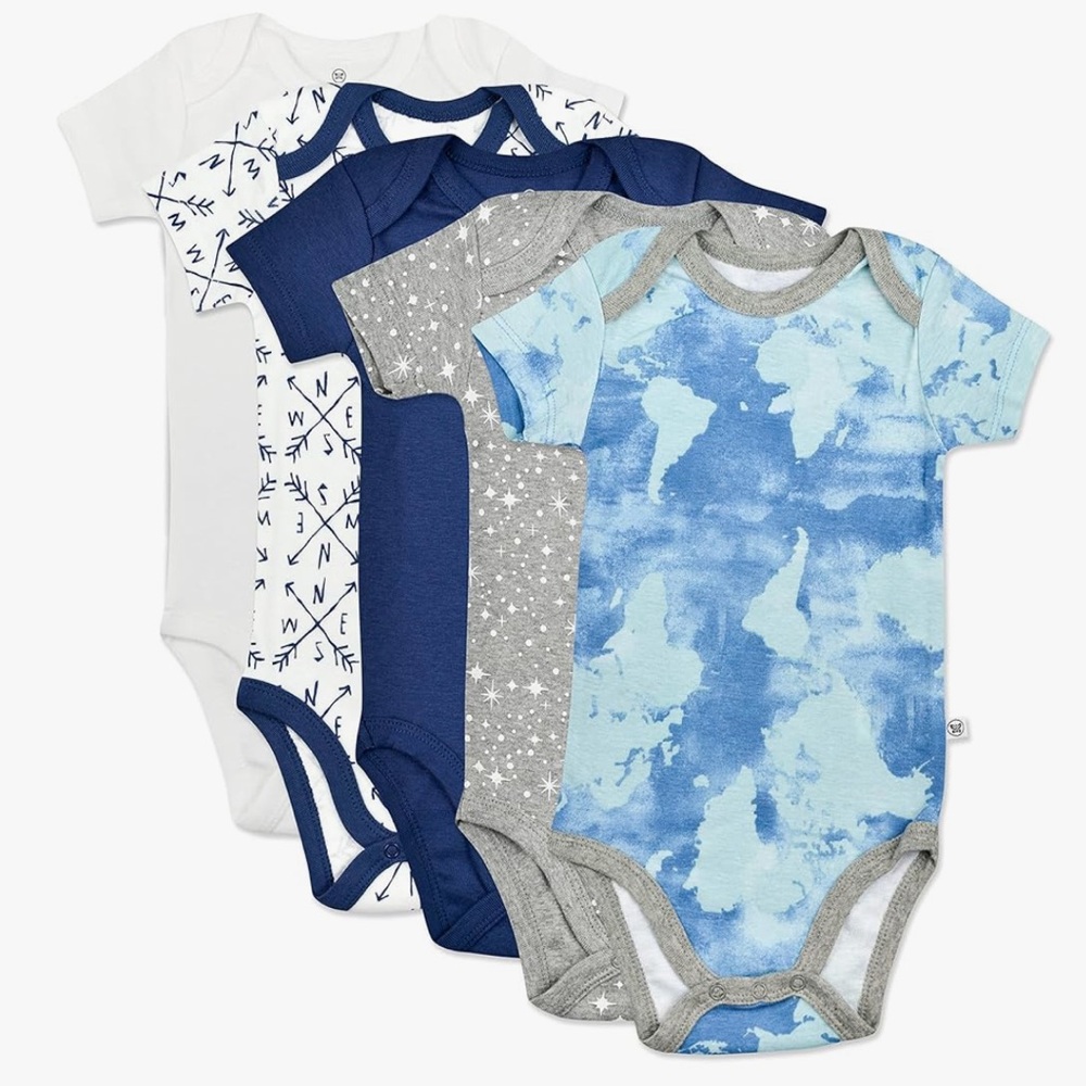 The Honest Company Baby Boy Bodysuits 6-9 Months